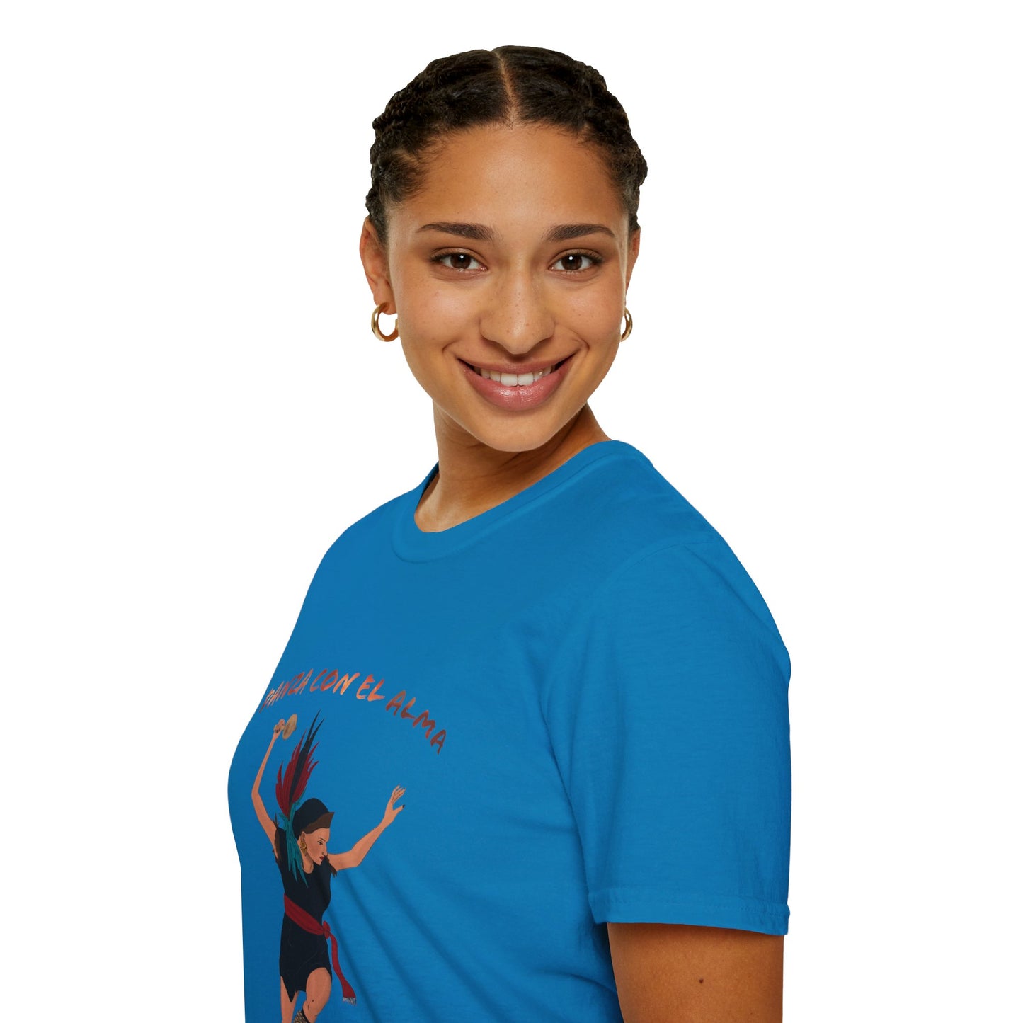 Danza Con El Alma Unisex Softstyle T-Shirt| | Indigenous Dance| aztec dance| danza azteca| apparel| clothing| tshirt