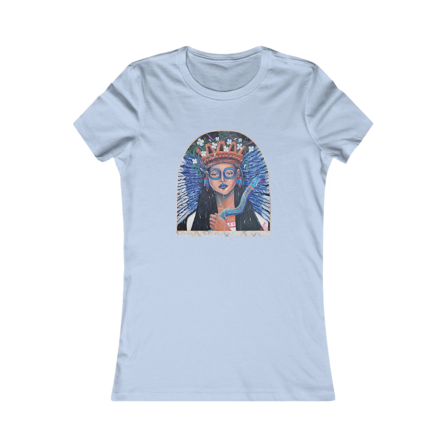 Rain of Tlaloc Art Women's Favorite Tee| Artist Shirt| Indigenous Art| Aztec Art| Mexica