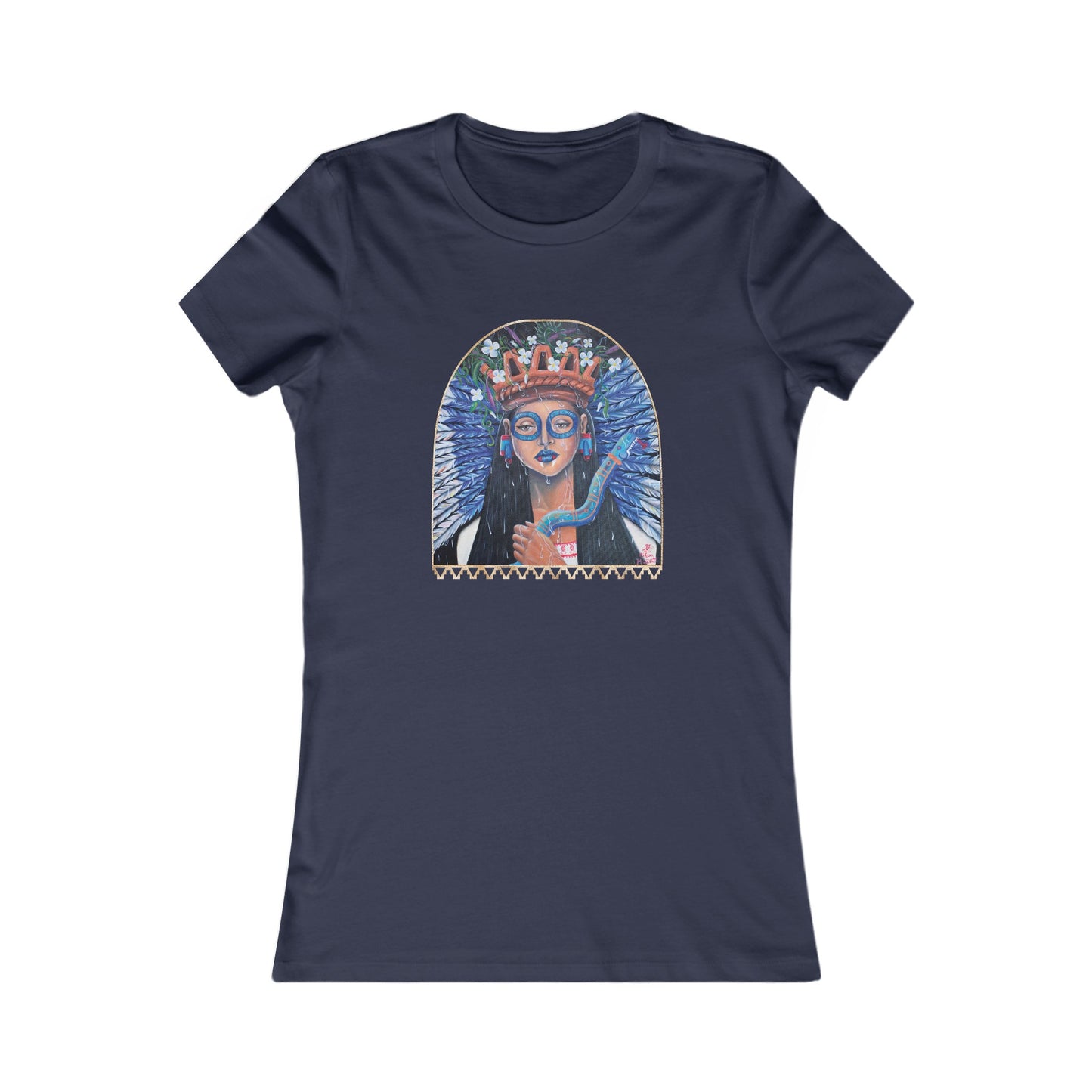 Rain of Tlaloc Art Women's Favorite Tee| Artist Shirt| Indigenous Art| Aztec Art| Mexica