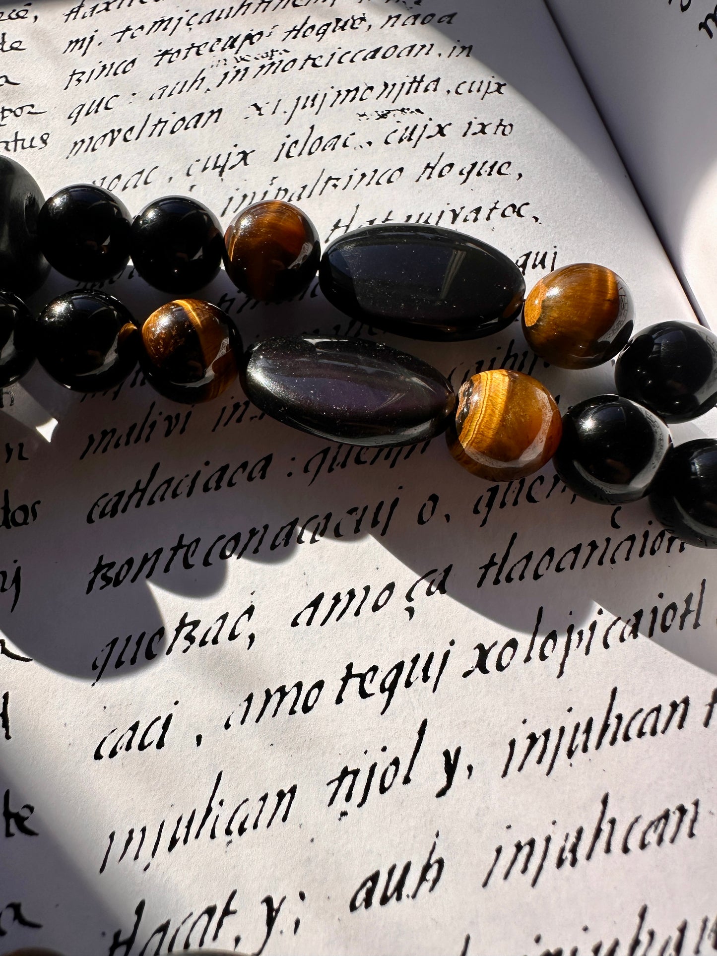 Quetzalcoatl Onyx & Tigers Eye Necklace