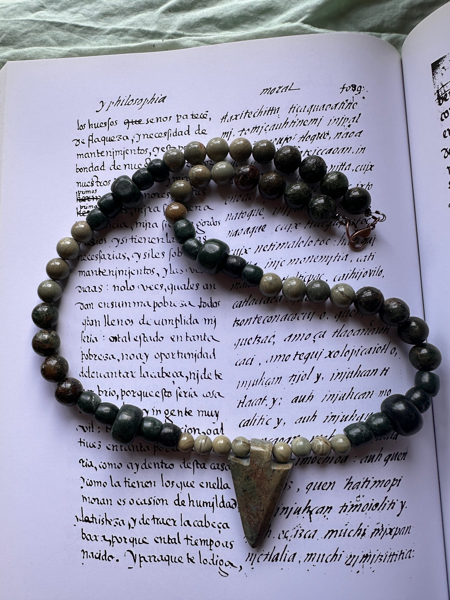 arrow and jade necklace