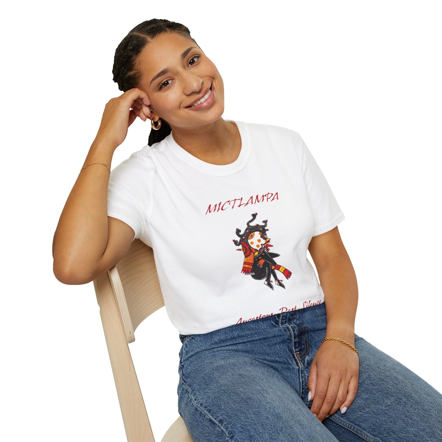 Mictlampa Mictlantecuhtli Unisex Softstyle T-Shirt| east direction| aztec dance| danza azteca| apparel| clothing| tshirt