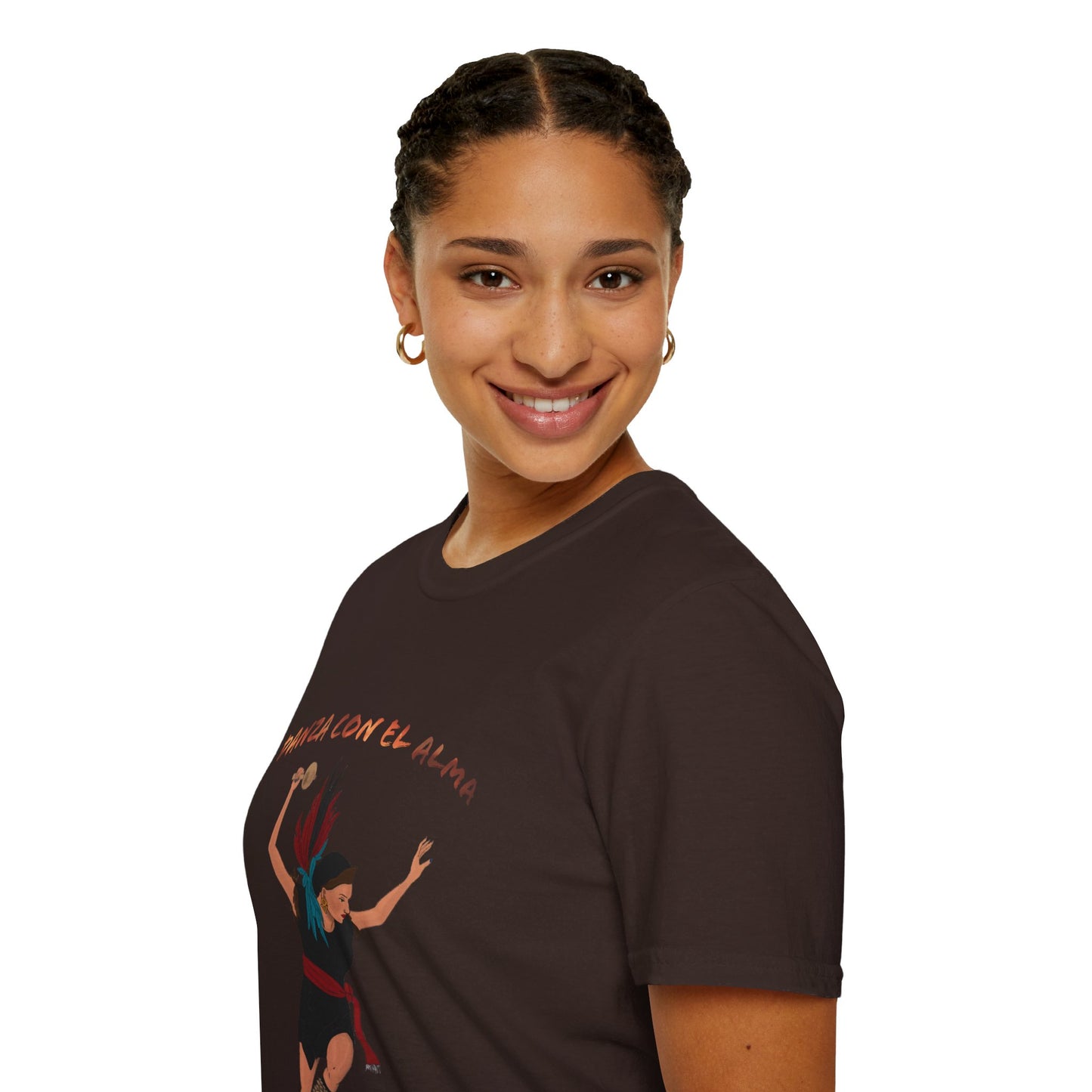 Danza Con El Alma Unisex Softstyle T-Shirt| | Indigenous Dance| aztec dance| danza azteca| apparel| clothing| tshirt