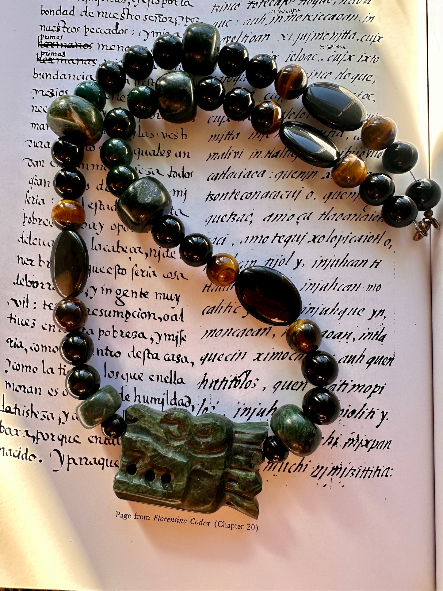 Quetzalcoatl Onyx & Tigers Eye Necklace