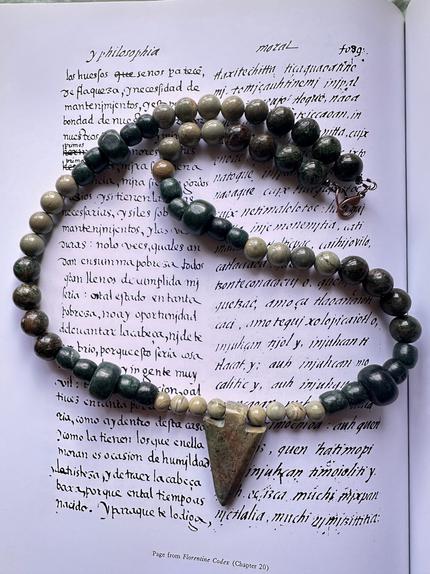 arrow and jade necklace