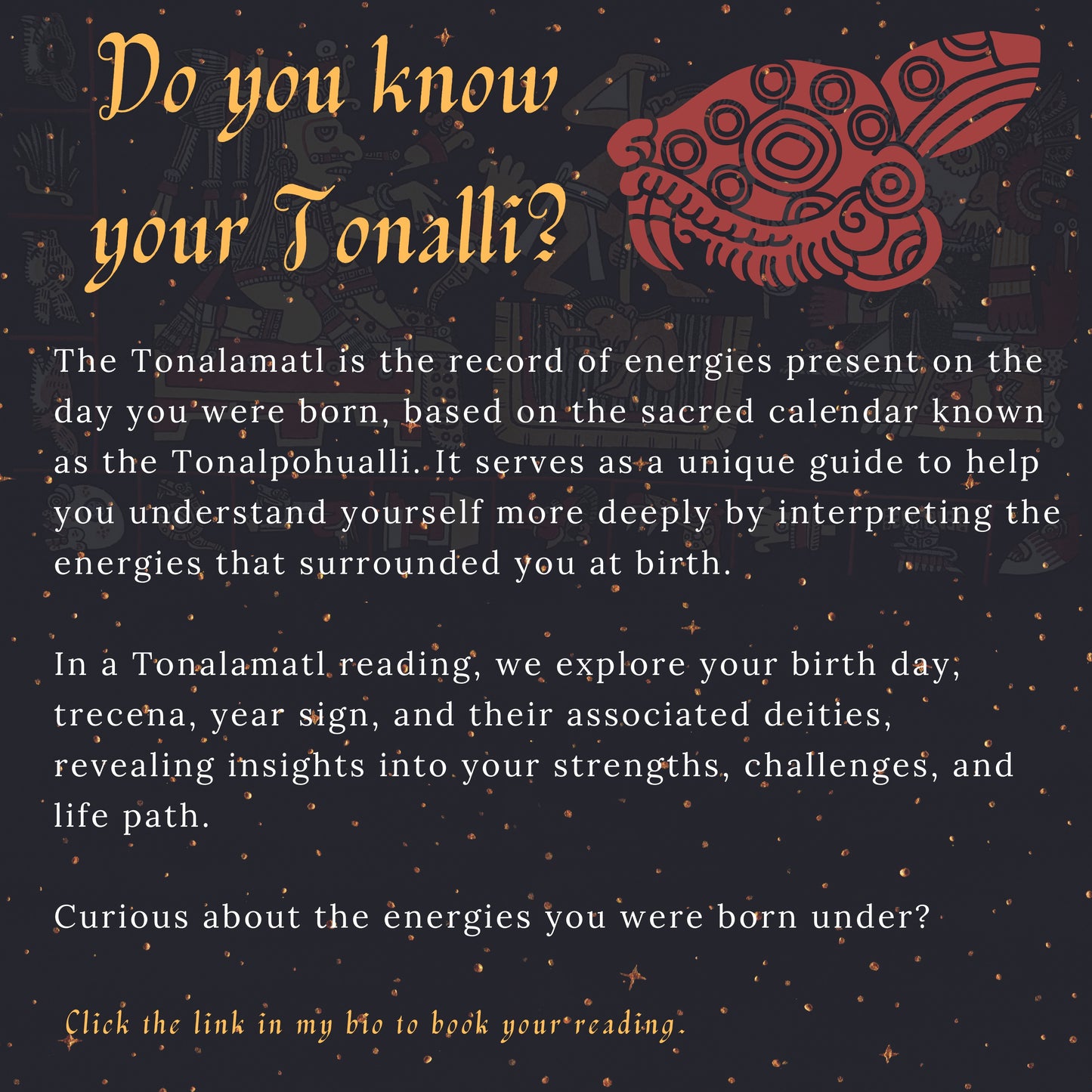 Cita TONALAMATL | Individual o Familiar | Lectura Tonalli